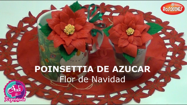Poinsettias elaboradas con azúcar - Por Rosa Quintero